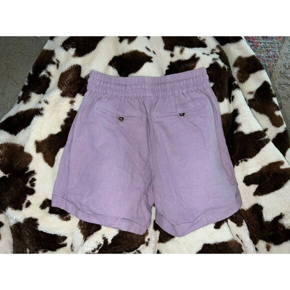 Women's Zenana Outfitters Dusty Lavender Drawstring Waist Shorts (M) - Picture 3 of 4